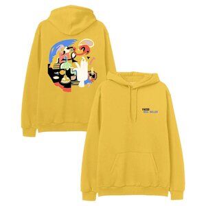 Mac Miller Yellow Faces Graphic Hoodie, Size Large